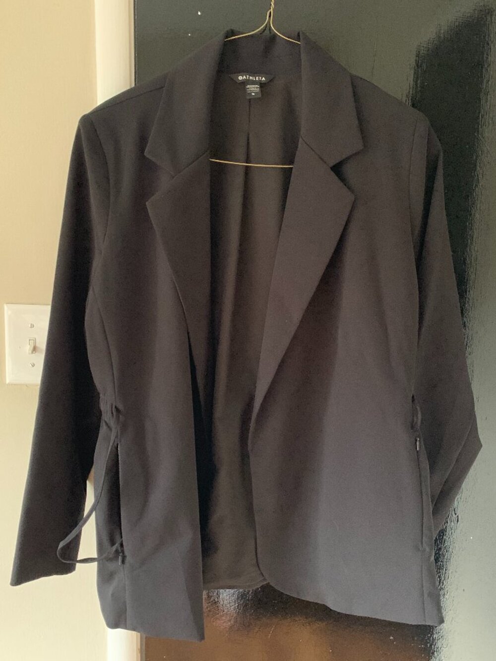 Black Athleta Tie Front Blazer